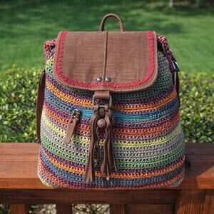 The Sak Boho Crochet Backpack Festival Bag